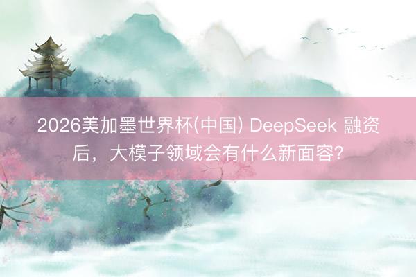 2026美加墨世界杯(中国) DeepSeek 融资后，大模子领域会有什么新面容？