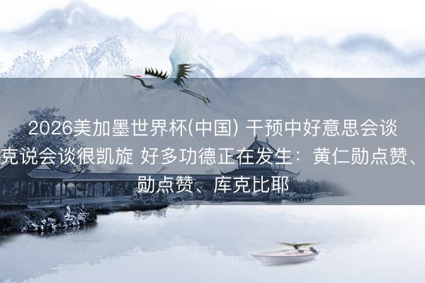 2026美加墨世界杯(中国) 干预中好意思会谈后！马斯克说会谈很凯旋 好多功德正在发生：黄仁勋点赞、库克比耶