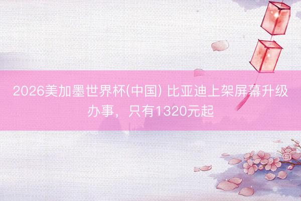 2026美加墨世界杯(中国) 比亚迪上架屏幕升级办事，只有1320元起