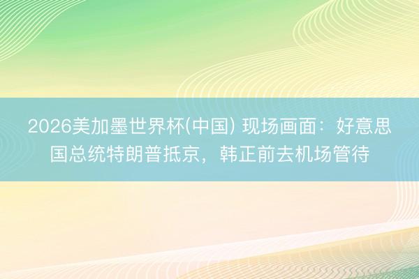 2026美加墨世界杯(中国) 现场画面：好意思国总统特朗普抵京，韩正前去机场管待