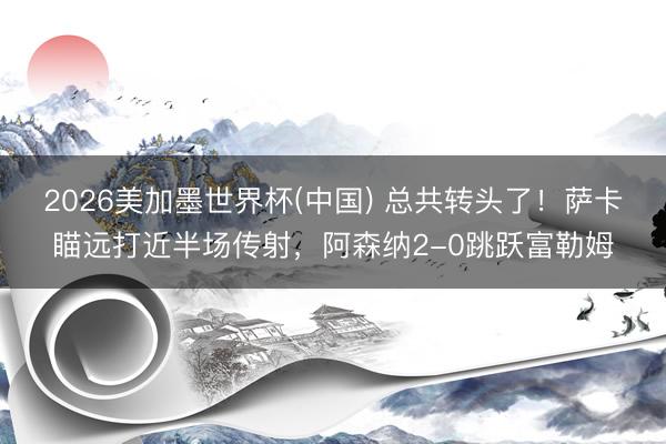 2026美加墨世界杯(中国) 总共转头了!萨卡瞄远打近半场传射,阿森纳2-0跳跃富勒姆