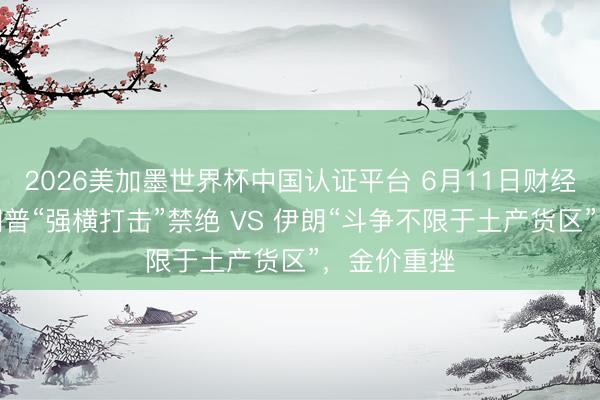 2026美加墨世界杯中国认证平台 6月11日财经早餐：特朗普“强横打击”禁绝 VS 伊朗“斗争不限于土产货区”，金价重挫