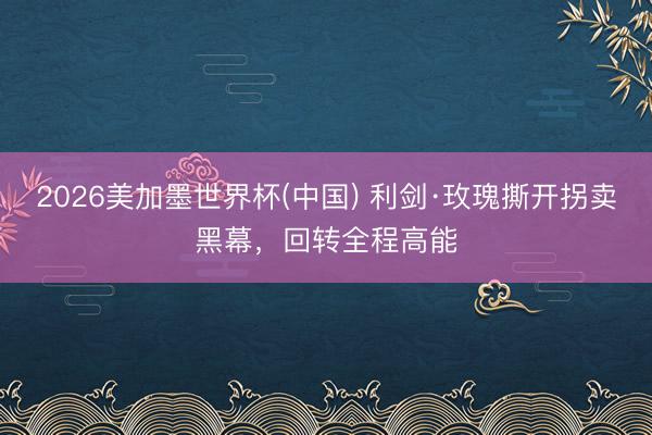 2026美加墨世界杯(中国) 利剑·玫瑰撕开拐卖黑幕，回转全程高能